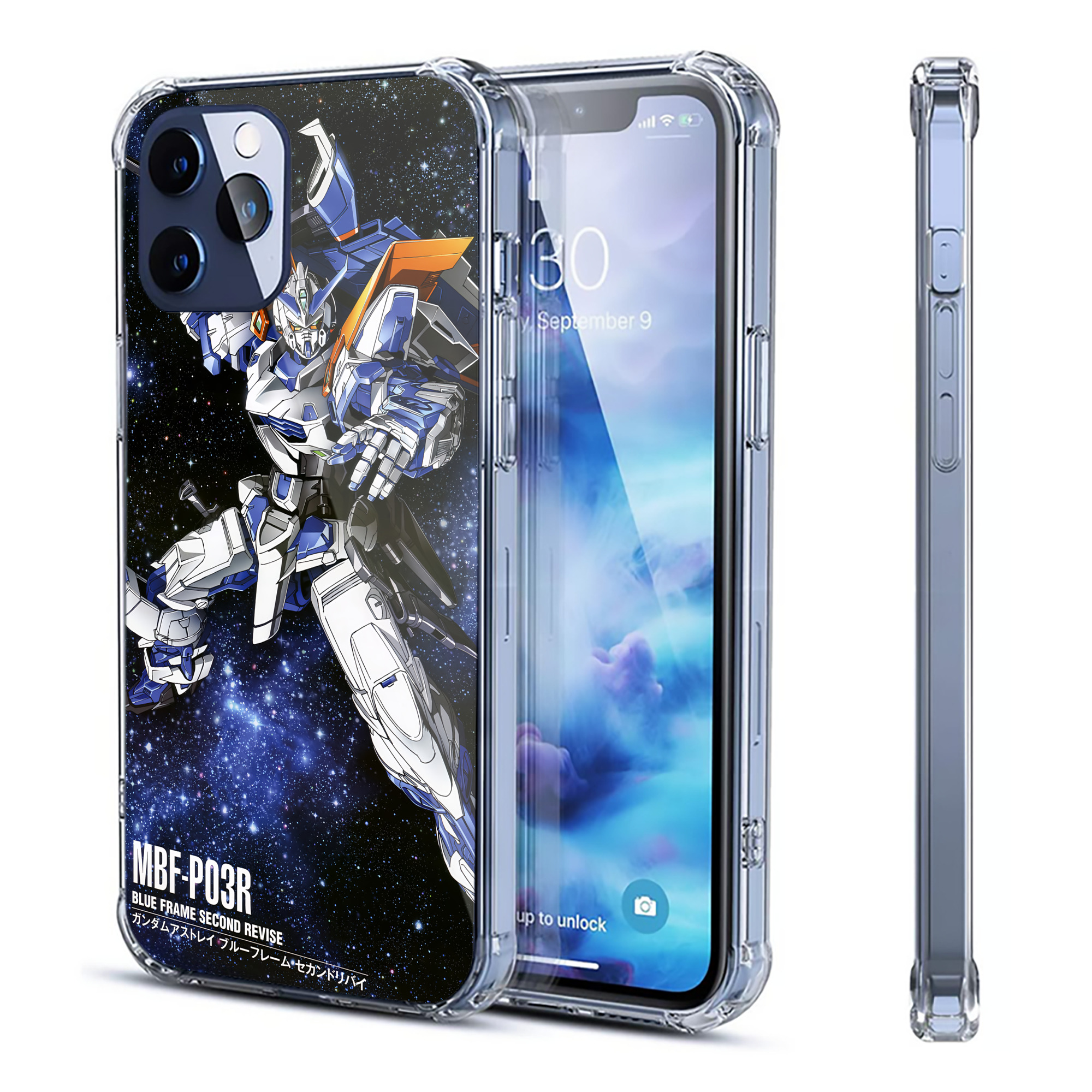 （画像用） 機動戦士ガンダム Mobile Suit Gundam 【iPhone 12シリーズ対応】透明スマホケース（クリアソフトケース）
